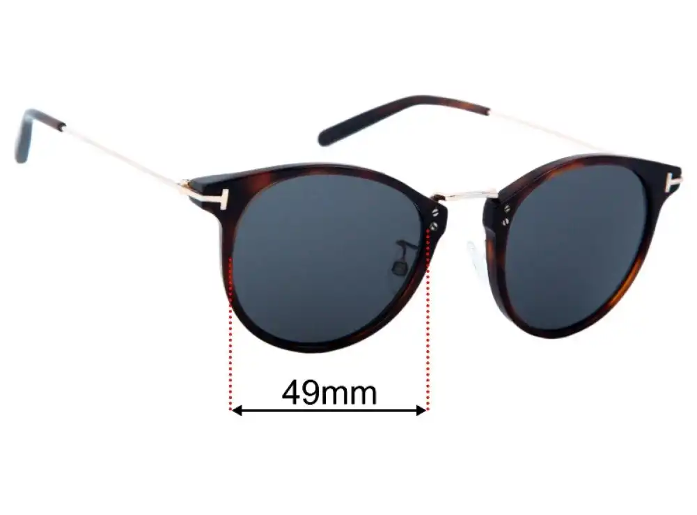 Tom Ford Jamieson TF673 49mm Replacement Lenses